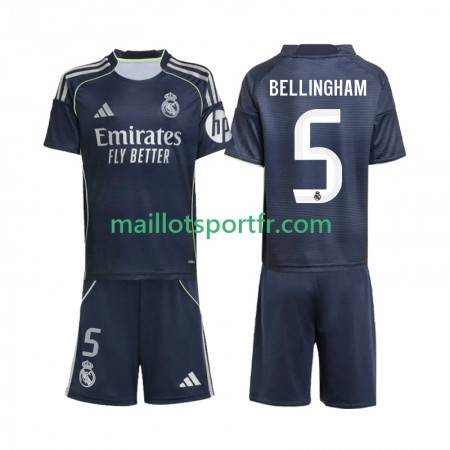 Maillot de Foot Real Madrid Jude Bellingham 5 Enfant Exterieur 2025/26